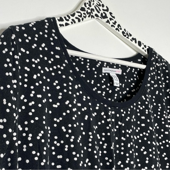 Isaac Mizrahi Live QVC Women’s Black PolkaDot Short Sleeve night dress Size 2X - Picture 4 of 9